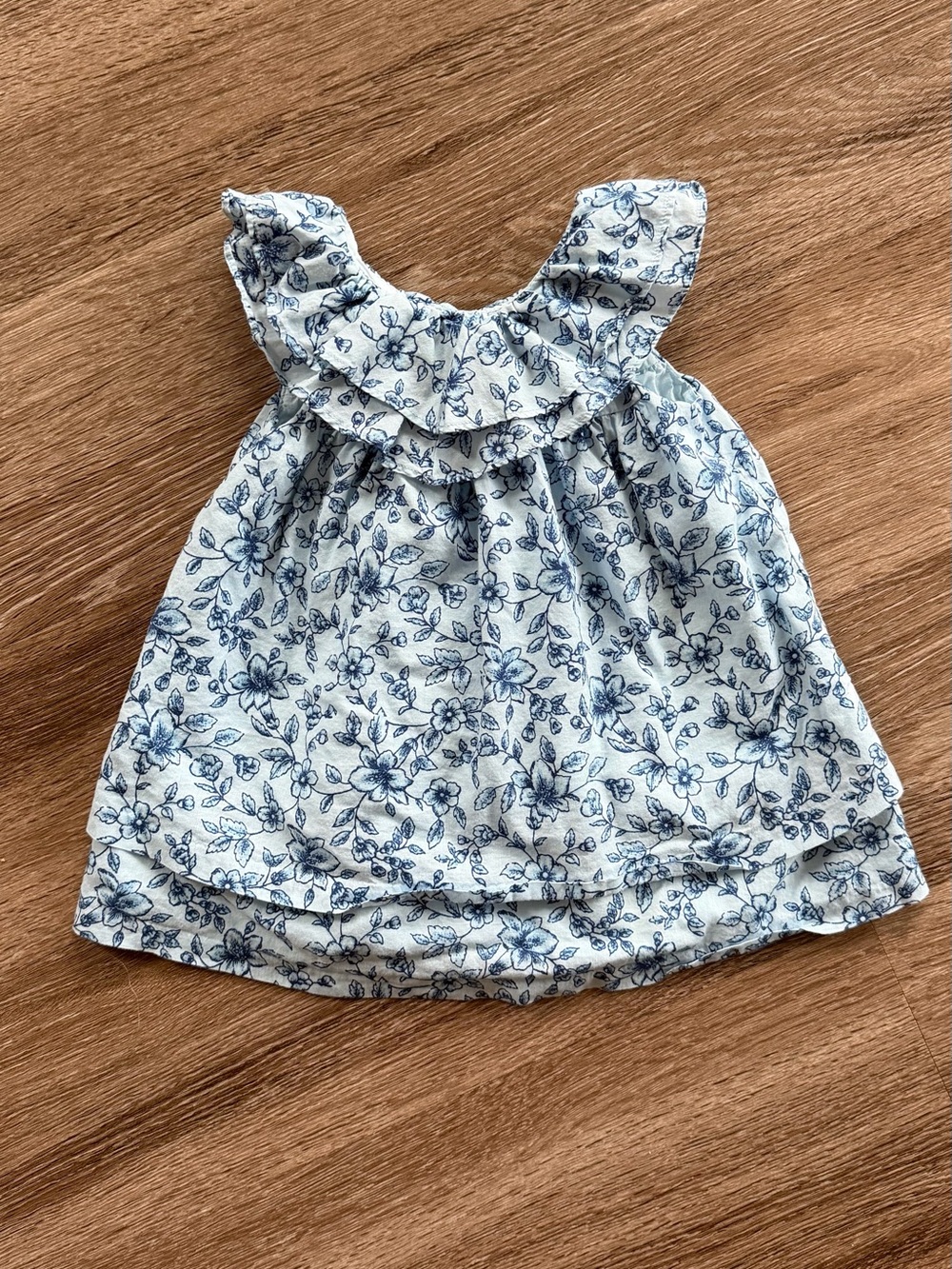 Janie and Jack 6-12 months baby Blue Floral Dress Elegant occasion Party